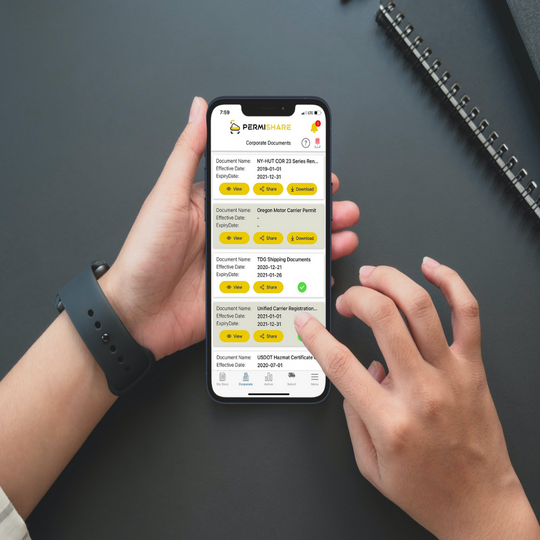 PermiShare digital permit book app for iOS